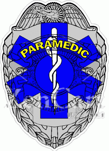 Paramedic Star Of Life Badge Decal