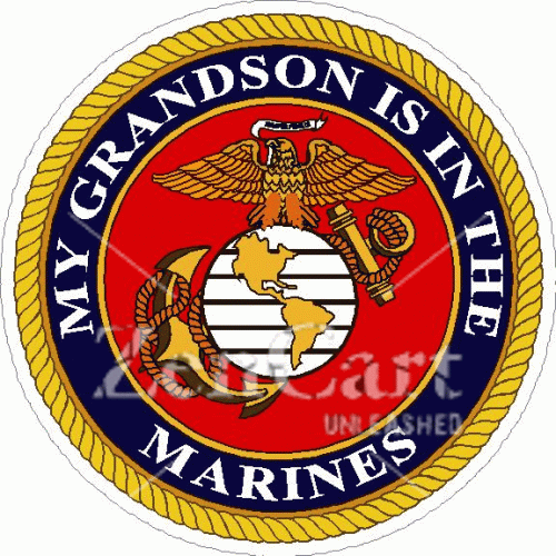 My Grandson Is In The Marines Decal