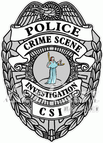Crime Scene Investigation Badge Decal
