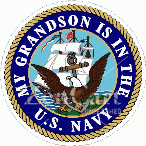 My Grandson Is In The U.S. Navy Decal