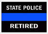 Thin Blue Line State Police Retired Decal