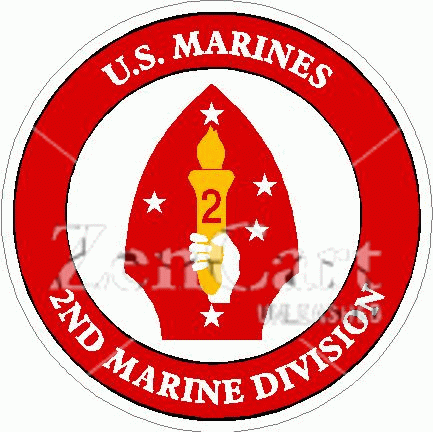 US Marines 2nd Marine Division Decal