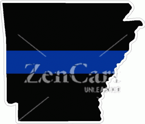State of Arkansas Thin Blue Line Decal