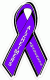 Alzheimers Awareness Purple Ribbon Decal