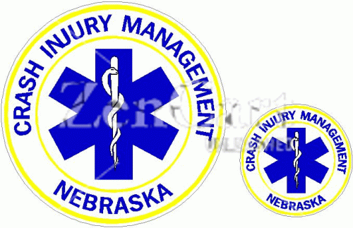 Nebraska Crash Injury Management Decal