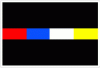 Blue Red White Yellow Line Decal