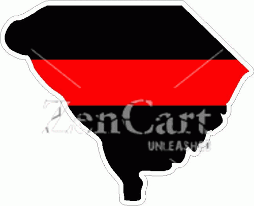 State of South Carolina Thin Red Line Decal