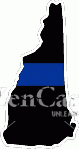 State of New Hampshire Thin Blue Line Decal