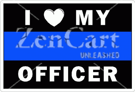 Thin Blue Line I Love My Officer Decal