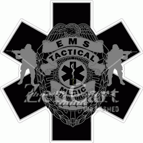 Tactical Medic Star of Life Badge Decal