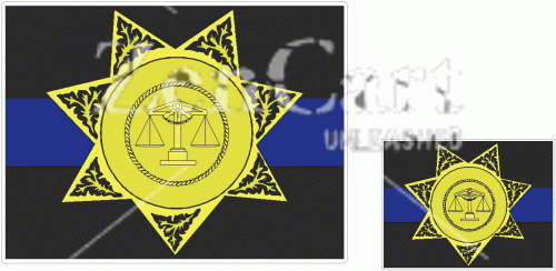 Blue Line Sheriff Decal