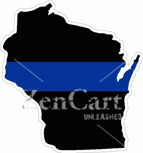 State of Wisconsin Thin Blue Line Decal