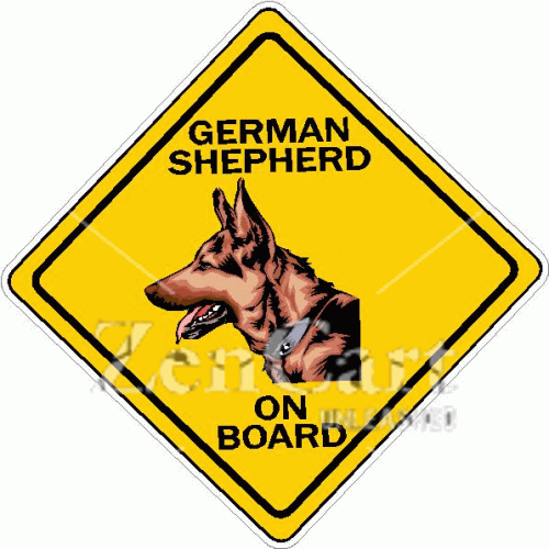 German Shepherd On Board Decal
