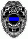 Police Dispatcher Badge Thin Blue Line Decal