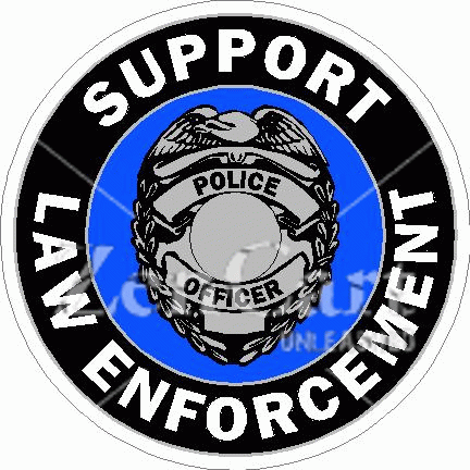 Thin Blue Line Support Law Enforcement Decal