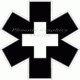 Subdued Tactical Medic Star of Life & White Cross Decal