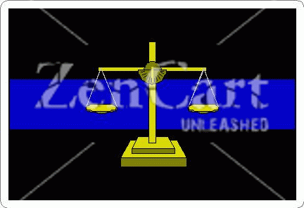 Thin Blue Line Scales of Justice Decal