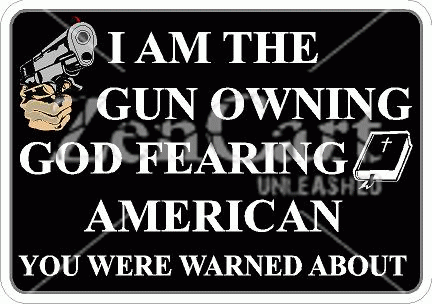 I Am The Gun Owning God Fearing American Decal