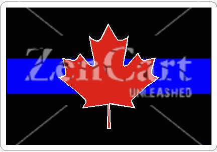 Thin Blue Line Canada Maple Leaf Decal