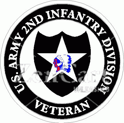US Army 2nd Infantry Division Veteran Decal