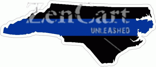 State of North Carolina Thin Blue Line Decal