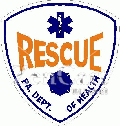 PA Dept Of Health Rescue Decal