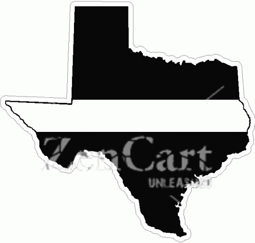 State of Texas Thin White Line Decal