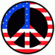 U.S. Flag Peace Symbol Decal