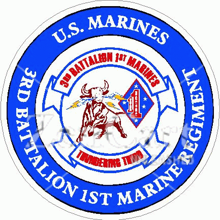 US Marines 3rd Battalion 1st Marine Regiment Decal