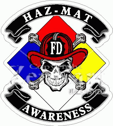 Haz-Mat Awareness Skull & Cross Bones Decal