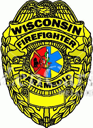 Wisconsin Firefighter Paramedic Badge Decal