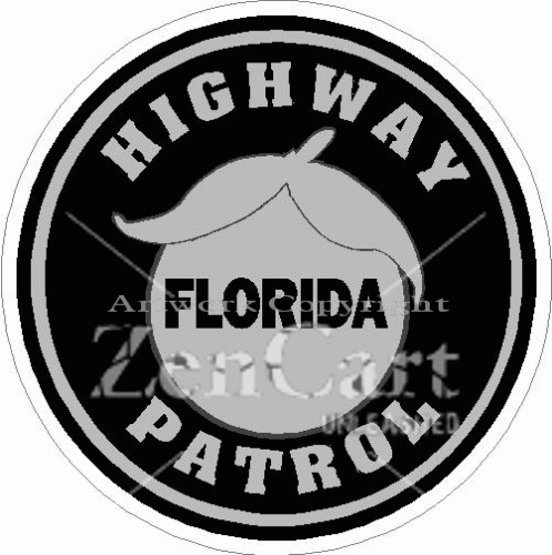 Florida Highway Patrol Black & Gray Decal