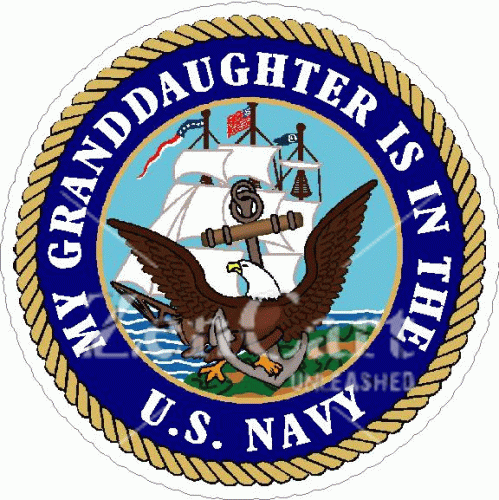 My Granddaughter Is In The U.S. Navy Decal