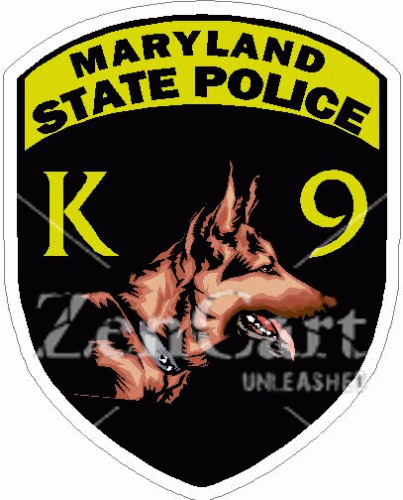 Maryland State Police K-9 Decal