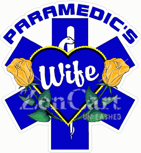 Paramedics Wife Star of Life Decal