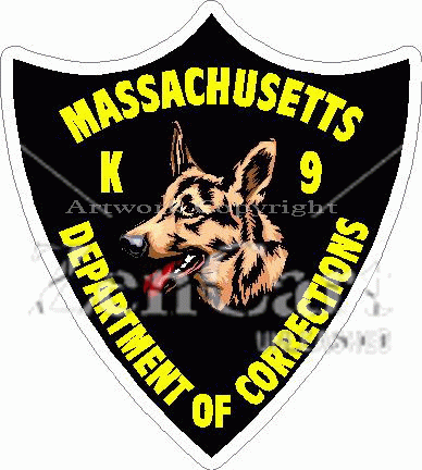 Massachusetts Dept. of Corrections K-9 Decal