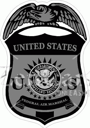 US Federal Air Marshal Badge Subdued Decal