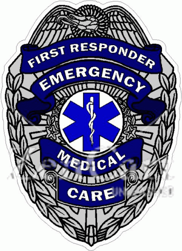First Responder Emergency Medical Care Badge Decal