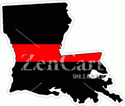 State of Louisiana Thin Red Line Decal