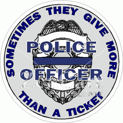 Police Officers Sometimes Give More Decal