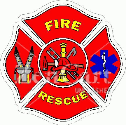 Fire Rescue Maltese Cross Decal [4306] : Phoenix Graphics, Your Online ...