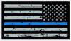 Thin Blue Line U.S. Flag Distressed Reverse Decal