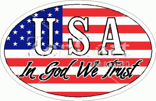 USA In God We Trust Decal