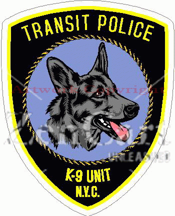 New York City Transit Police K-9 Unit Decal