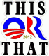 This OR That 2012 Romney Obama Political Dercal