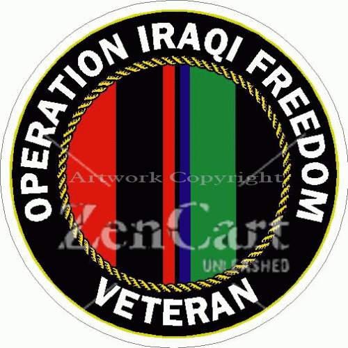 Operation Iraqi Freedom Veteran Decal