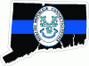 Thin Blue Line Connecticut w/ State Seal Decal