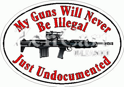My Guns Will Never Be Illegal Just Undocumented Decal