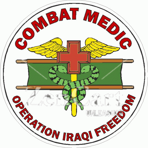 Combat Medic Operation Iraqi Freedom Decal