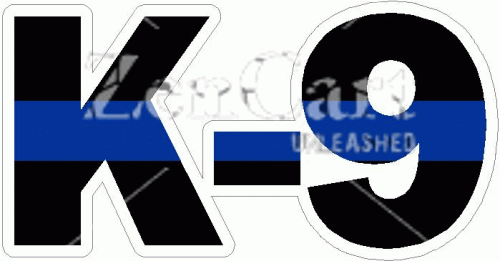 K-9 Thin Blue Line Decal